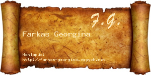 Farkas Georgina névjegykártya